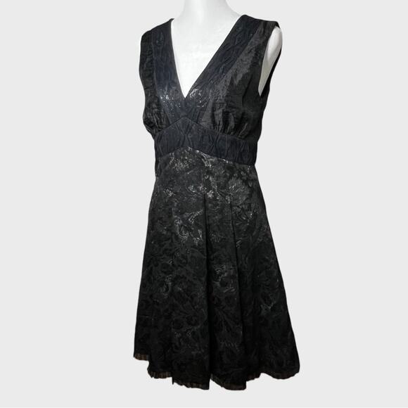 Signette Aysha Saeed Iridescent Jacquard Cocktail Dress Size 4 Dark Fairy Grunge - Picture 2 of 11